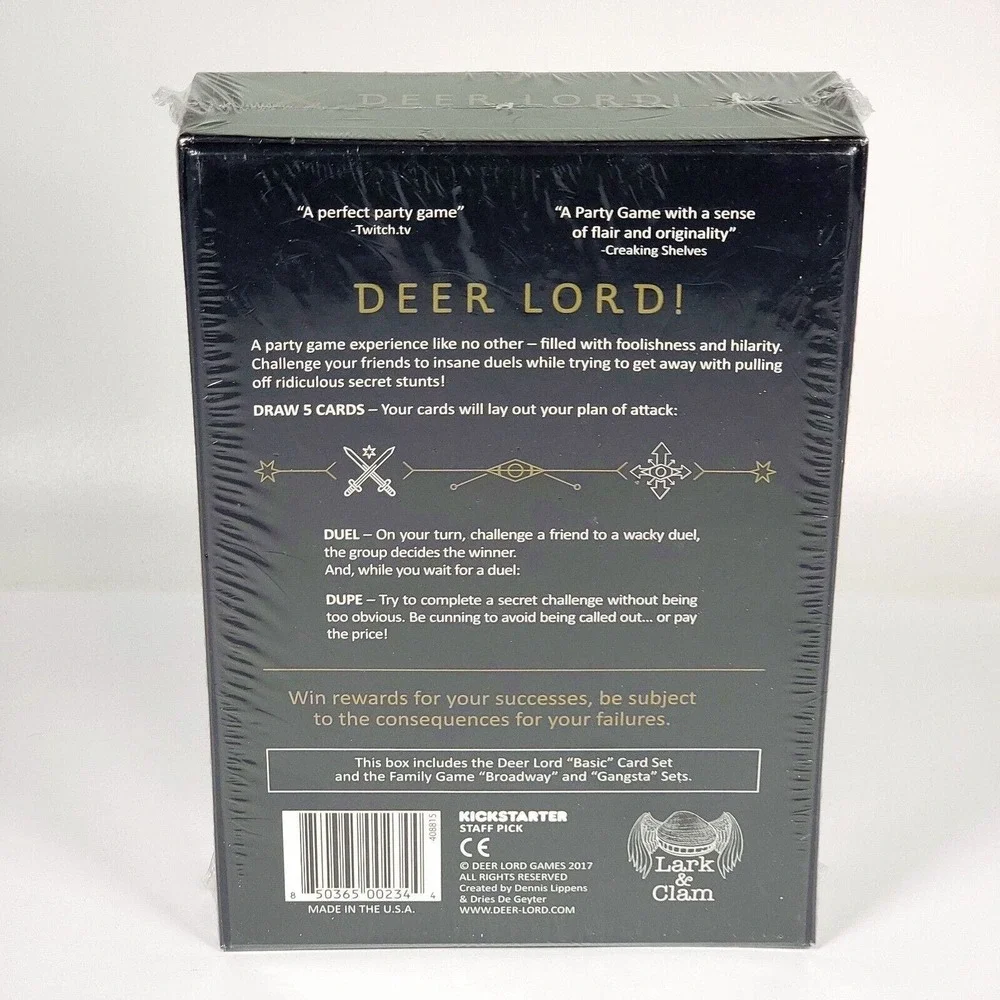 Deer Lord Party Board Card Game Be Sneaky Act‎ Strange Buck The Norm New Sealed